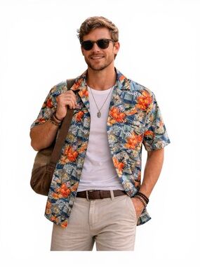 Vintage Reyn Spooner Hawaiian Shirt 4X Aloha Floral Button Up Made in Thailand